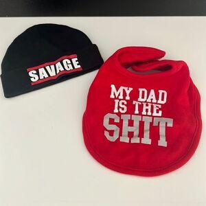 Infant Hat and Bib Set